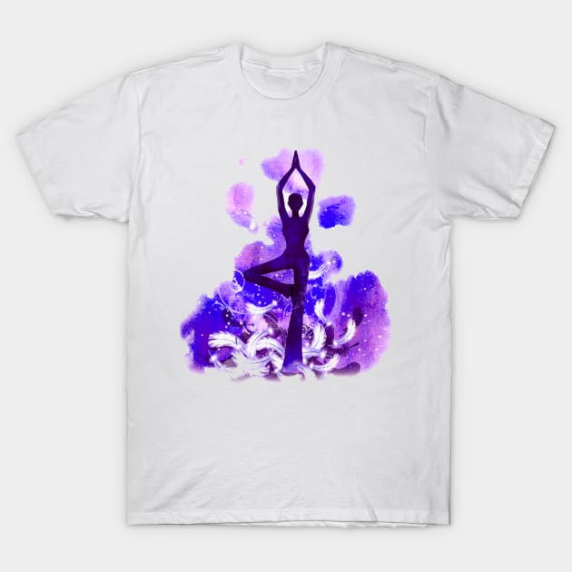 yoga violet T-Shirt by Munayki